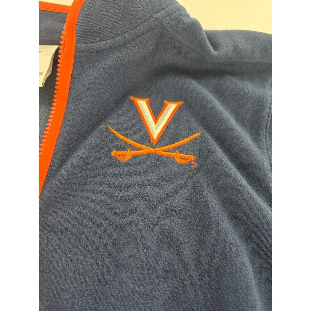 University Of Virginia Cavaliers Nike Dark Blue Dri-Fit 1/4 Zip Mens SZ S Jacket